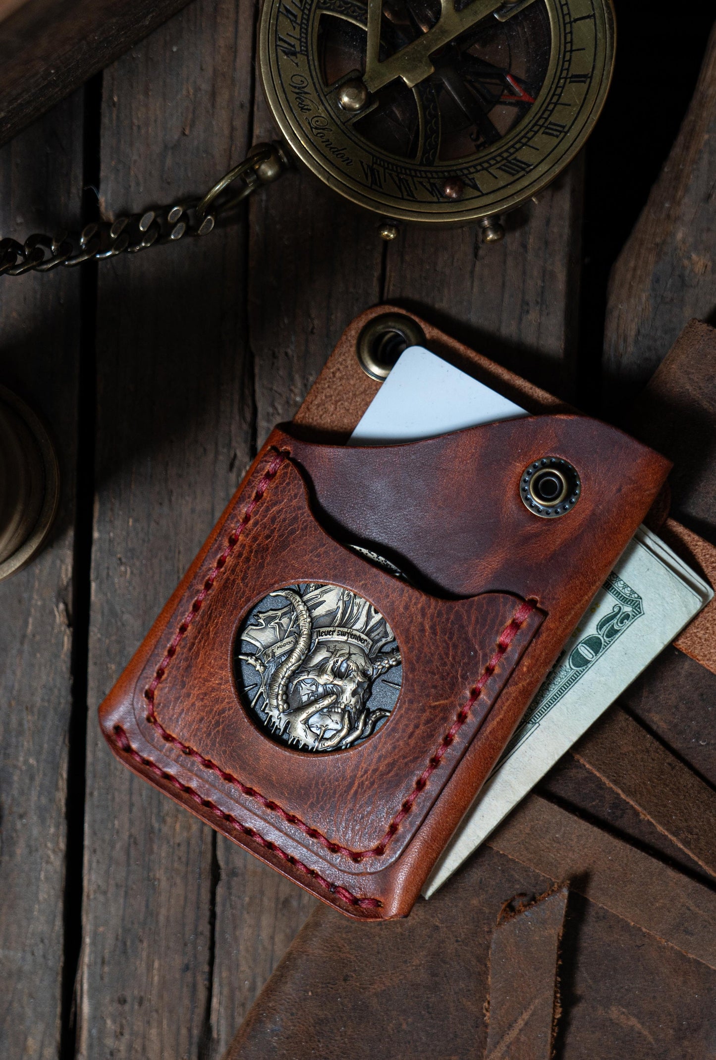 The Ares – Slim Leather Coin Wallet