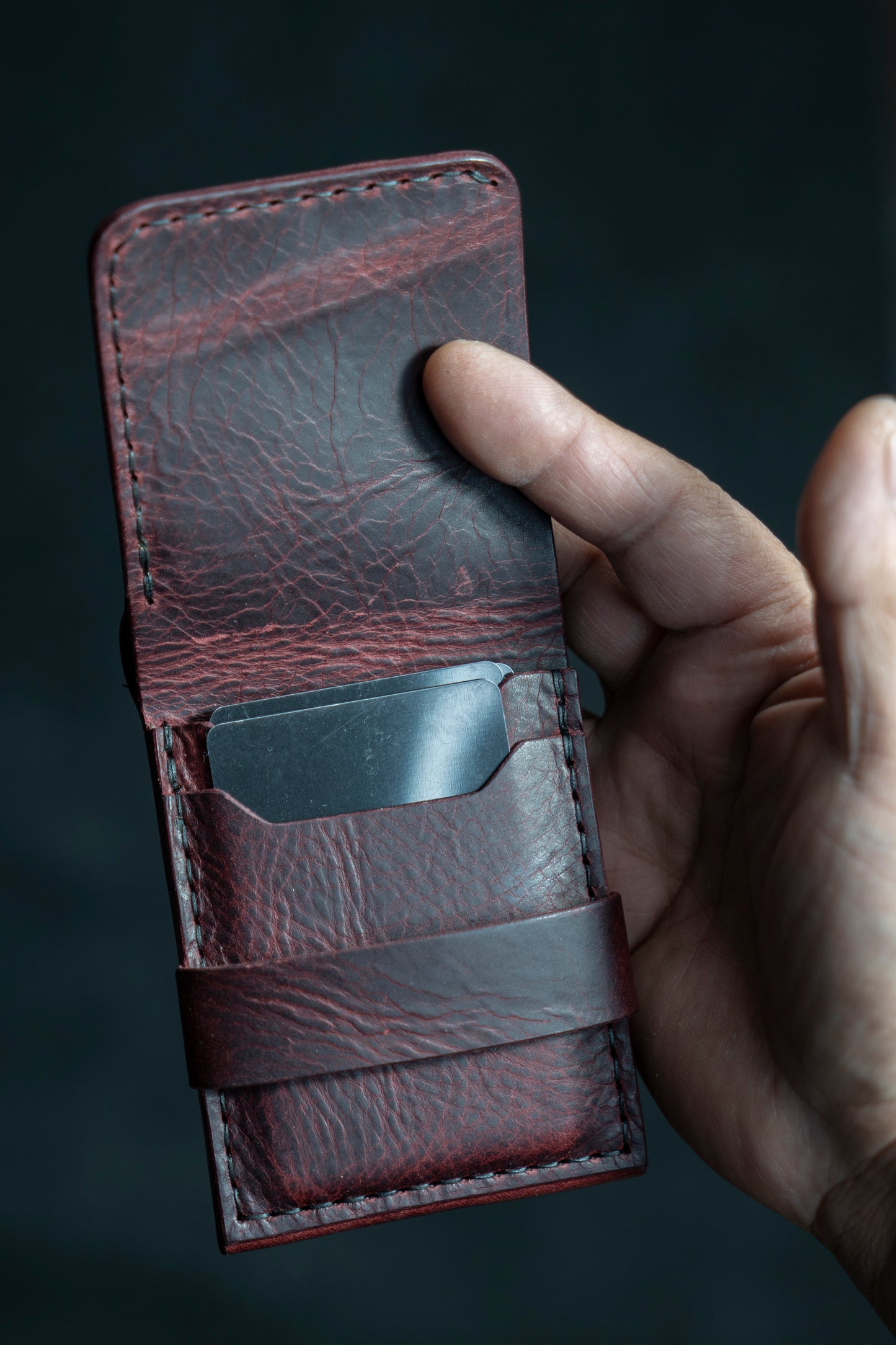 The Titan   Handmade Leather Bifold Wallet