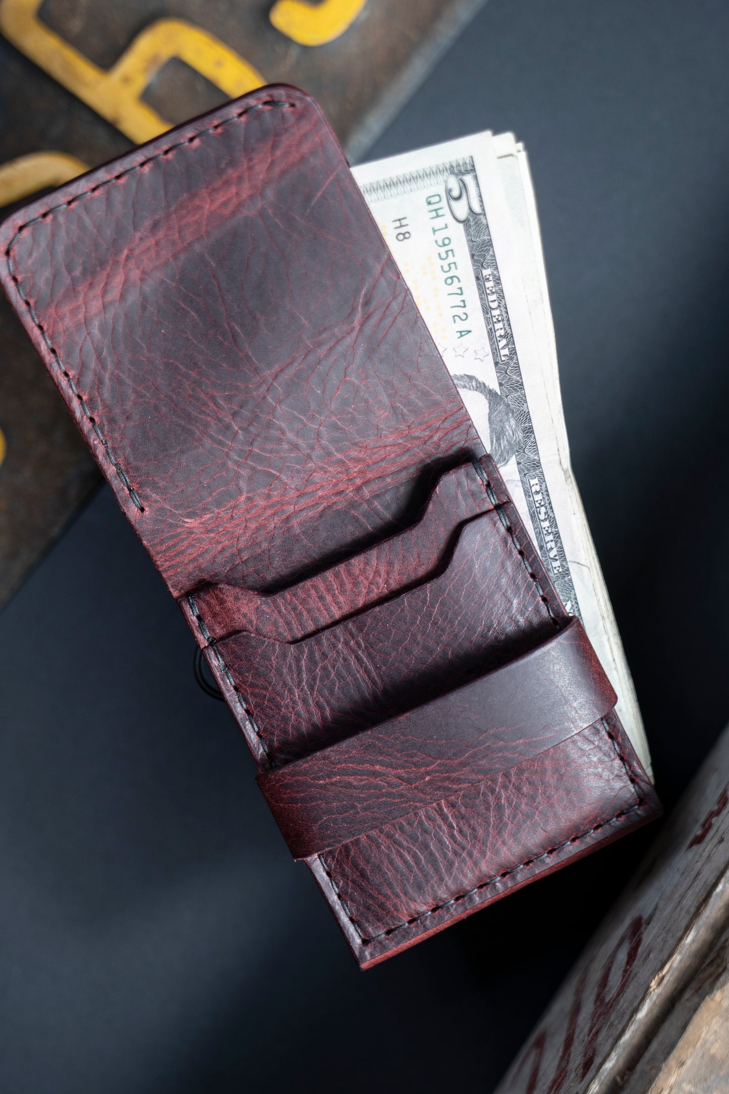 The Titan   Handmade Leather Bifold Wallet