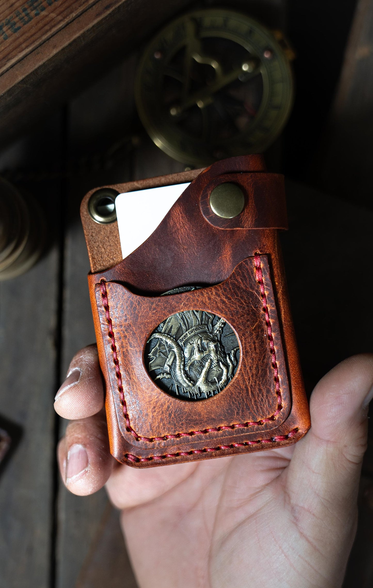 The Ares – Slim Leather Coin Wallet