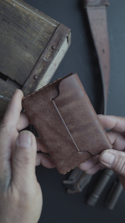 The Atlas. Hand made leather wallet